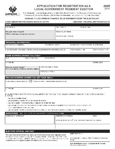 RESIDENT FORM 200M