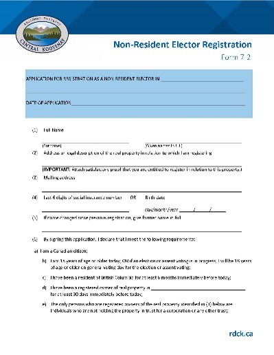 NON-RESIDENT FORM 7-2